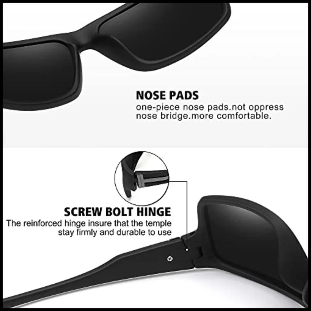 Polarized Sports Sunglasses Unbreakable Frame Cycling Fishing Driving